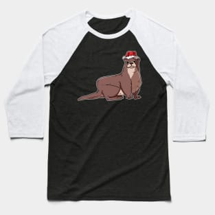 Christmas Sea Otter Baseball T-Shirt